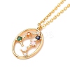 Colorful Cubic Zirconia Constellation Pendant Necklace NJEW-H166-01A-2