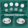 DIY Blank Dome 304 Stainless Steel Brooch Making Kit DIY-UN0056-15-5