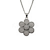 Natural Quartz Crystal Flower Pendant Necklaces FO7861-1-1