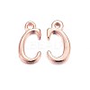 Rose Gold Plated Alloy Letter Pendants LS-X-PALLOY-J718-01RG-C-1
