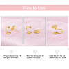 Brass Clip-on Earring Converters Findings KK-D060-02RG-4