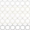 30Pcs 5 Colors Ion Plating(IP) 316 Surgical Stainless Steel Hoop Earrings Findings STAS-UN0030-95-1