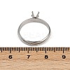 304 Stainless Steel Cuff Ring Components LS-STAS-D372-01P-3