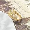 Virgin Mary Theme Clear Cubic Zirconia Finger Rings RJEW-G337-02G-05-3