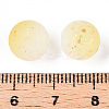 Frosted Baking Paint Crackle Glass Beads with Glitter Powder DGLA-T004-01I-3