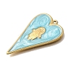 304 Stainless Steel Enamel Pendants STAS-E520-03B-G-2