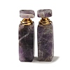 Natural Amethyst Dropper Perfume Bottle DJEW-H010-01G-01-1