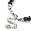 6mm Synthetic Non-magnetic Hematite & Glass & 304 Stainless Steel Round Beaded Bracelets for Women BJEW-G717-05P-3