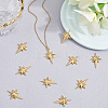 10Pcs Brass Micro Pave Cubic Zirconia Pendants KK-BBC0018-47-3