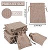 Polyester Imitation Burlap Packing Pouches Drawstring Bags ABAG-BBC0001-02A-01-2