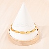304 Stainless Steel Rhombus Link Chain Bracelets for Men Women BJEW-G766-04G-2