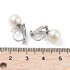 304 Stainless Steel Clip-on Earring Findings with Imitation Pearl Plastic Beaded STAS-H216-03D-P-3