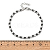 304 Stainless Steel with Cubic Zirconia Link Chain Bracelets for Women BJEW-G754-01A-P01-5