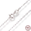 Anti-Tarnish Rhodium Plated 925 Sterling Silver Mariner Link Chain Necklaces STER-L059-10P-4