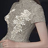 3 Pairs 3 Style Rose Pattern Polyester Computerized Embroidered Appliques DIY-FG0003-96-4