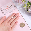 1Pc 925 Sterling Silver Spring Gate Rings FIND-BBC0004-76-3