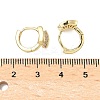 Brass Micro Pave Clear Cubic Zirconia Hoop Earrings EJEW-D323-02G-5