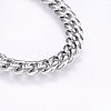 Tarnish Resistant 201 Stainless Steel Curb Chain Bracelets BJEW-E343-01A-2