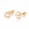 Brass Micro Pave Cubic Zirconia Peg Bails Pendants KK-U056-56G-2