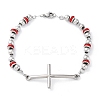 201 Stainless Steel Link Chain Bracelets BJEW-A032-01P-03-2