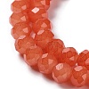 Baking Paint Imitation Jade Glass Bead Strands DGLA-A034-J8MM-A12-3