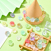 100Pcs Transparent Spray Painted Glass Beads GLAA-CJ0002-26-6