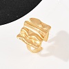 304 Stainless Steel Cuff Open Rings for Women RJEW-H255-01G-07-2