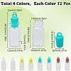 48Pcs 4 Colors Clear Glass Wishing Bottle Pendants GLAA-SC0002-56-2