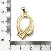 Brass Micro Pave Cubic Zirconia Pendants KK-C090-22G-3