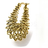 Ion Plating(IP) 304 Stainless Steel Teardrop Hoop Earrings EJEW-K295-05G-1