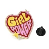 Word Girl Power Alloy Enamel Pins for Clothes for Women JEWB-F043-01C-3