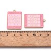 Rack Plating Alloy Enamel Pendants LS-ENAM-N056-430A-3
