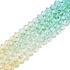 Gradient Color Baking Paint Glass Bead Strands LS-DGLA-A039-T6mm-A013-4