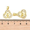 Brass Micro Pave Clear Cubic Zirconia Peg Bails Pin Pendants KK-CBA6A75-06G-3