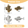 100Pcs 2 Style Tibetan Style Alloy Pendants TIBE-DC0001-07-2