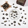 200Pcs 10 Styles UV Plating Acrylic Beads MACR-YW0004-15-4