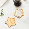 2Pcs 2 Styles Bamboo Saucer for Succulent Planter Pots AJEW-GF0011-43-4