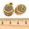 Rack Plating Brass Micro Pave Cubic Zirconia Pendants KK-Z063-49G-02-3