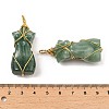 Natural Green Aventurine Pendants G-K338-30G-05-3