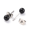 Acrylic Imitation Pearl Ball Stud Earrings STAS-Z035-05C-02-3