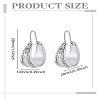 1 Pair Carved Pattern Alloy Hoop Earrings for Women EJEW-LP0003-55-2