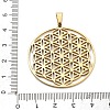 Ion Plating(IP) 304 Stainless Steel Pendants STAS-P209-18G-3