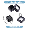 Acrylic Square Loose Diamond Box with Visible Window CON-WH0088-76A-02-2