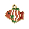 304 Stainless Steel Enamel Charms STAS-I336-05G-04-1
