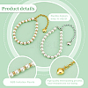 4Pcs 2 Colors Round Resin Imitation Pearl Anti-Loose High Heel Shoelaces AJEW-PH0011-56A-4