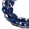 Opaque Solid Color Electroplate Glass Beads Strands X-EGLA-N013-P6mm-B03-3