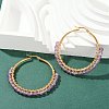Beaded Hoop Earrings EJEW-JE03830-02-1