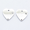 316 Surgical Stainless Steel Micro Pave Cubic Zirconia Links connectors STAS-K178-15P-1