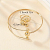 Alloy Round Beaded Cuff Bangles & Cuff Rings Sets FS-WG69C61-01-3