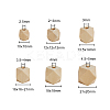 Faceted Unfinished Wood Beads WOOD-CJ0001-07-2